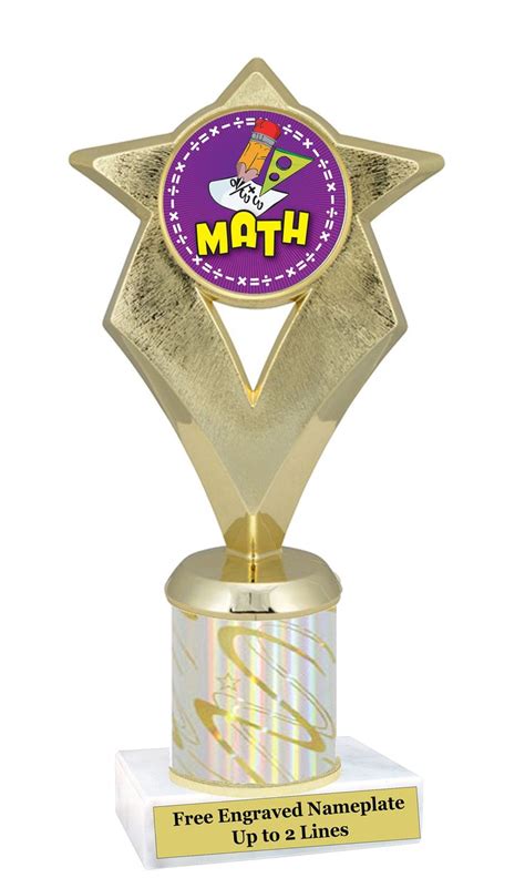 Math Theme Trophy Great Award For Schools Contests Competitions