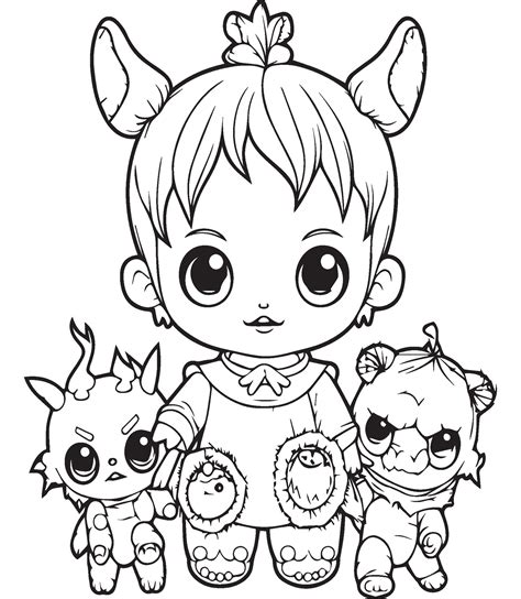 Creepy Fantasy Kawaii Pastel Goth Coloring Book 29842096 Vector Art At Vecteezy