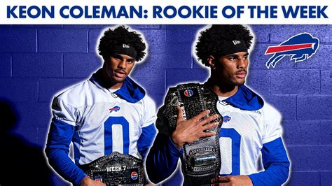 Keon Coleman Wins Pepsi Zero Sugar Rookie Of The Week Week 7