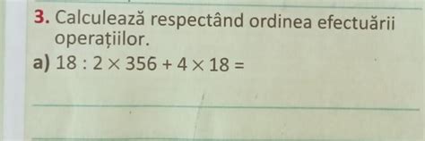 Calculeaz Respect Nd Ordinea Efectu Rii Opera Iilor A