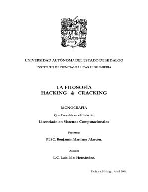 Fillable Online LA FILOSOFA HACKING CRACKING Universidad Autnoma