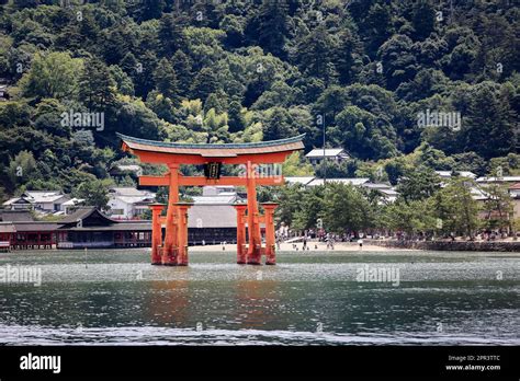 Japanese Torii Gate At Itsukushima Shrine Miyajima Island Hiroshima