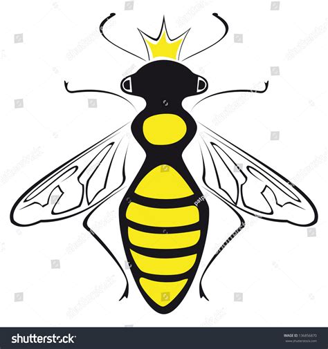 Queen Bee Stock Vector Illustration 136856870 : Shutterstock