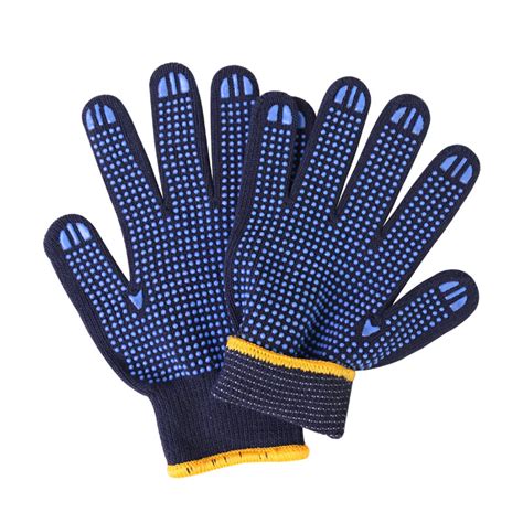 China Factory Industrial Working Safety Pvc Dots Cotton Knitted Gloves