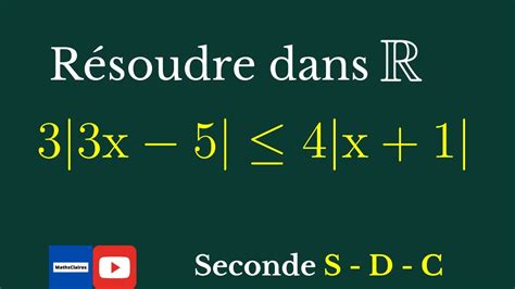 Calcul Dans R In Quation Avec Valeur Absolue X X Seconde