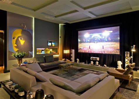 Cine En Casa Salas Home Theater Decora O De Sala De Cinema Design