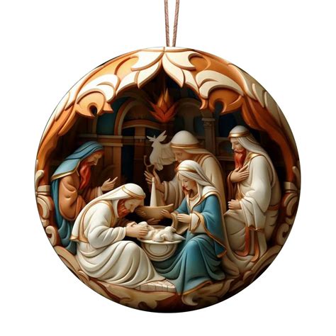 Easter Christmas Decorations Indoor Nativity Scene Ornaments, Christian ...