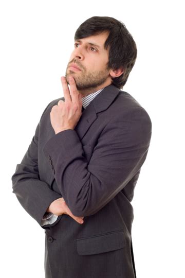 Businessman Thinking Adult Work Look Success Png Transparent Image