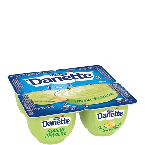 DANETTE Danette crème dessert saveur pistache 4x125g pas cher Auchan fr