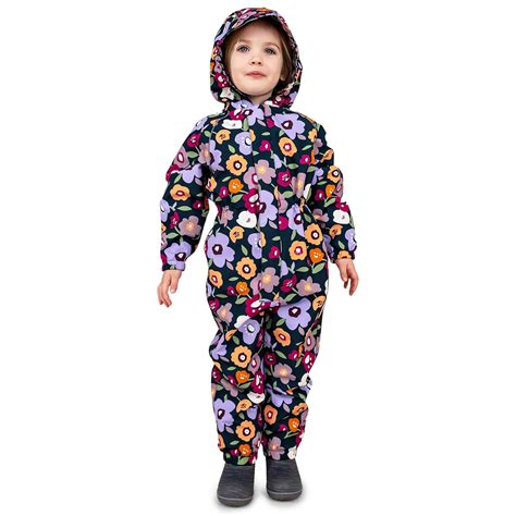 Kids Fleece Lined Rain Suits | Winter Flowers | Jan & Jul