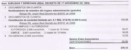 Tasas notariales constituir una sociedad limitada 6 veces más caro que