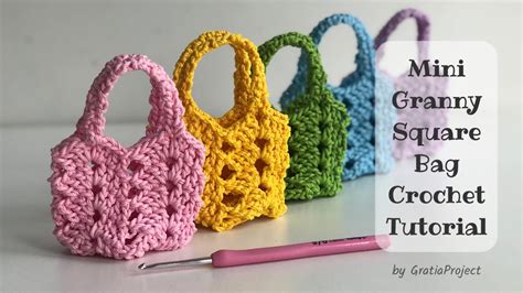 Mini Granny Square Bag Crochet Tutorial Youtube