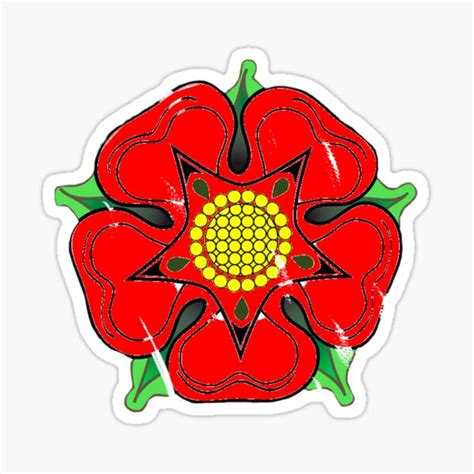 "Lancastrian Rose " Sticker for Sale by DavidRMurphy | Redbubble