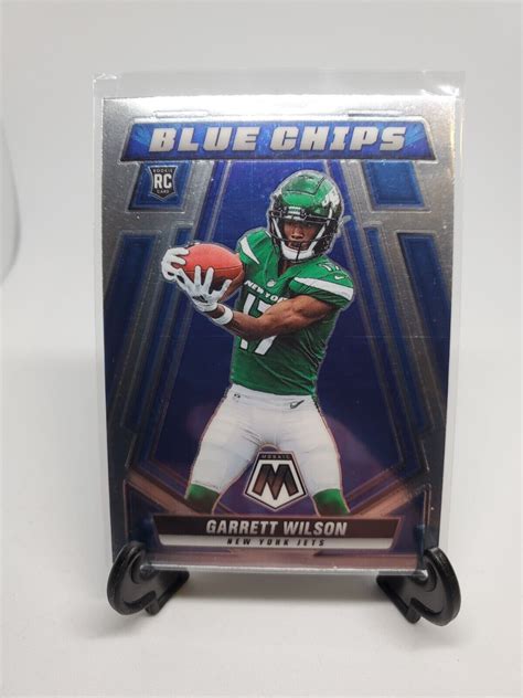 2022 Mosaic Football Garrett Wilson RC Blue Chips Insert New York Jets