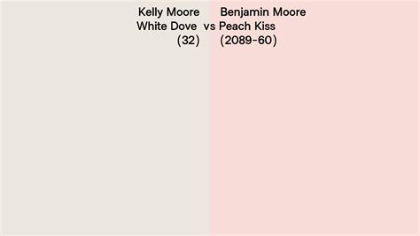 Kelly Moore White Dove Vs Benjamin Moore Peach Kiss Side