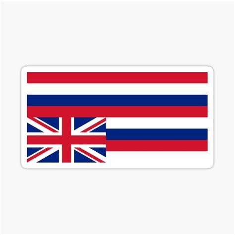 Hawaiian Sovereignty Flag Sticker For Sale By Alaskaextreme Redbubble