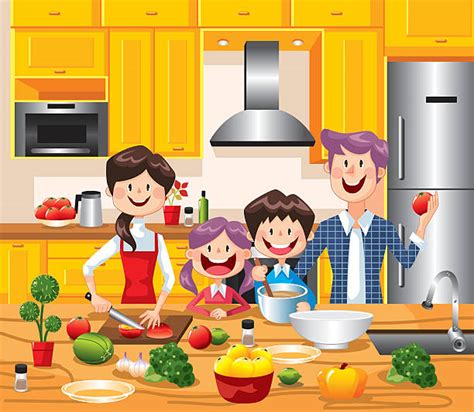 Mom Cooking Clip Art Vector Images And Illustrations Istock