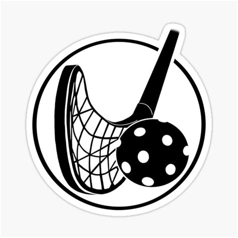 Floorball Stick With Ball Sticker For Sale By Mini Arts Redbubble