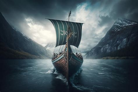 Viking Ships Wallpaper