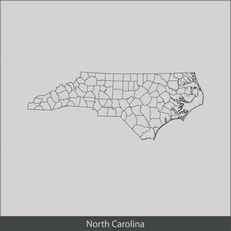 State North Carolina Silhouette Illustrations Royalty Free Vector