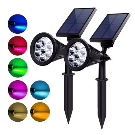 Asafee Solar Scheinwerfer Einstellbar Solar Powered Lampe Led Rgb In