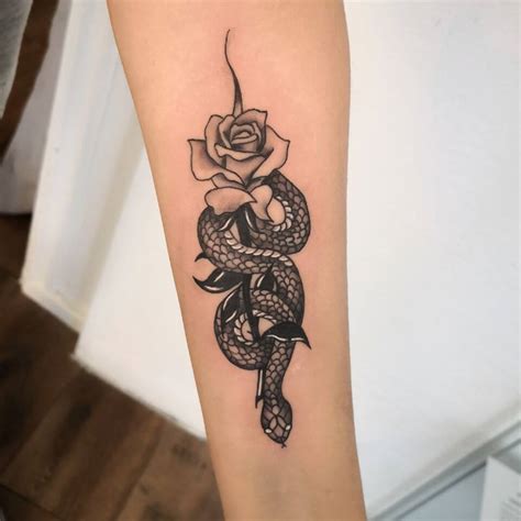 Snake And Rose Tattoo Designs Ideas For Tattoo Lovers