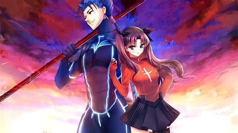 Anime Fate Series Tohsaka Rin Person Lancer Fate Stay