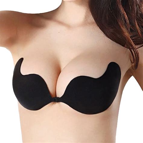 Buy Sexy Women Push Up Bra Self Adhesive Seamless Silicone Bra Bust Front