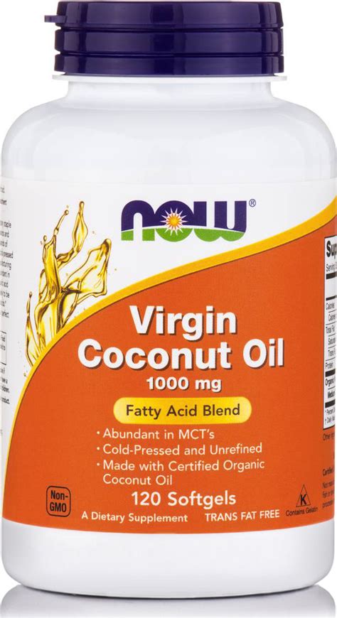 Now Foods Virgin Coconut Oil 1000mg 120 μαλακές κάψουλες Skroutz gr