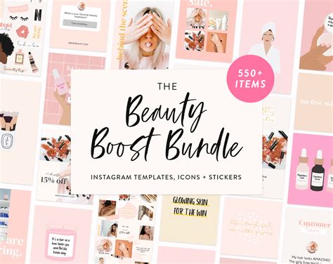 Beauty Instagram Template Bundle My Social Boutique