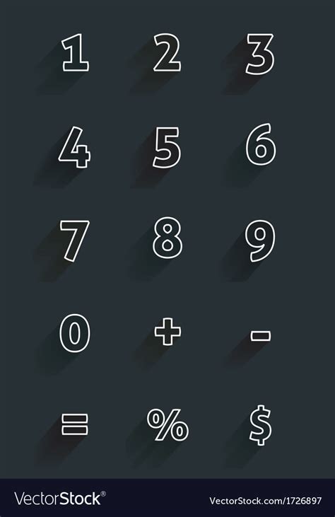 Calculator Numbers Royalty Free Vector Image Vectorstock