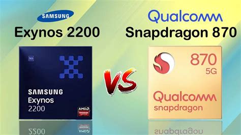 Exynos 2200 Vs Snapdragon 870 Comparison Youtube