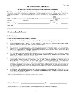 Mphil And Phd Thesis Submission For Libraries Etd Lib Hku Doc