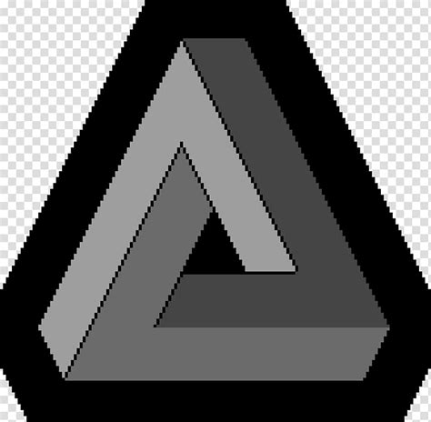 Black Line Penrose Triangle Penrose Stairs Geometry Isometric