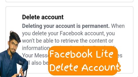 How To Delete Facebook Lite Account Permanently Youtube