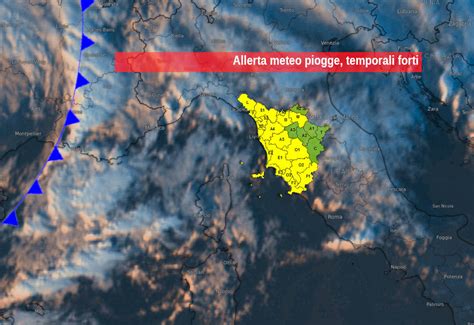 Nuova ALLERTA METEO In Toscana Dalla Mezzanotte Forti Precipitazioni