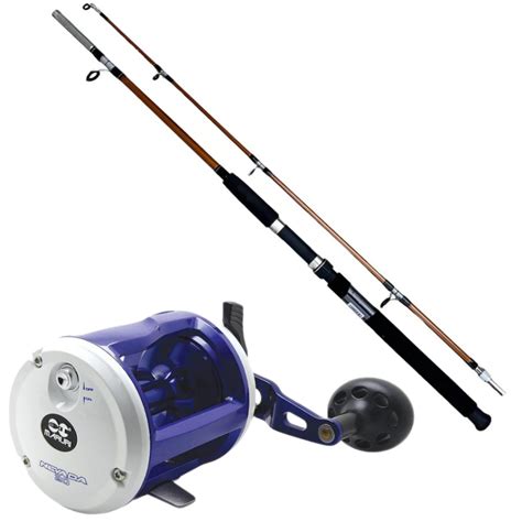 Kit Pesca Alto Mar Carretilha Maruri Nevada Perfil Alto Vara Pesca