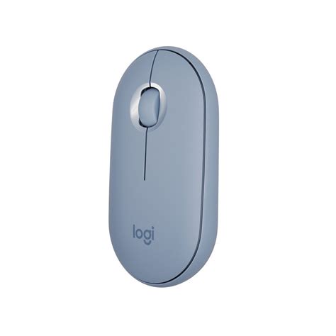 เมาส์ไร้สาย Logitech Bluetooth And Wireless Mouse M350 Pebble Blue Grey