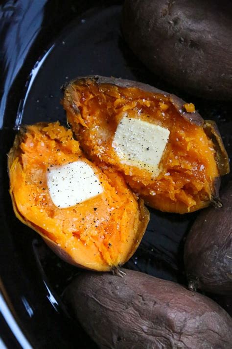 Easy Baked Sweet Potatoes Made In The Slow Cooker