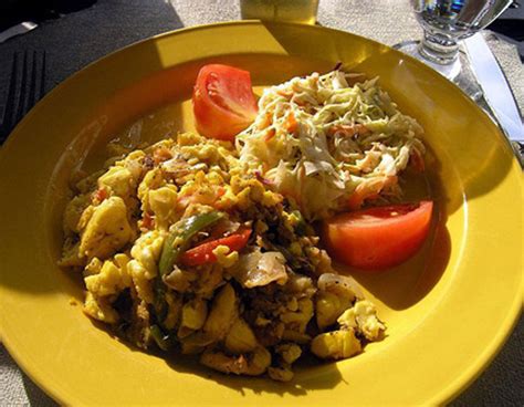 Kingston Ackee E Peixe Salgado Jamaica Pratos Típicos Kingston