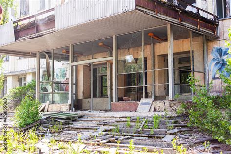 Abandoned buildings in the radioactive zone of Chernobyl Stock Photo | Adobe Stock