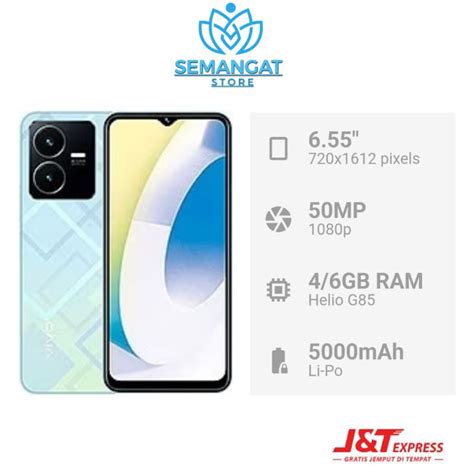 Jual Vivo Y22 4 64 GB Garansi Resmi Shopee Indonesia