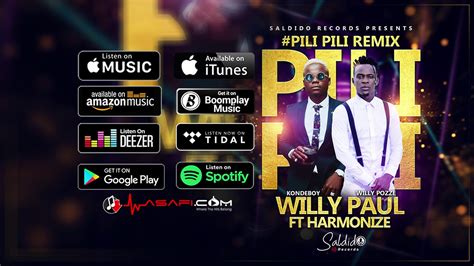 Willy Paul Ft Harmonize Pili Pili Remix Official Audio Youtube