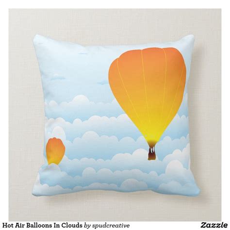 Hot Air Balloons In Clouds Throw Pillow Throw Pillows Pillows