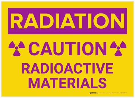 Caution: Radioactive Materials - Label | Creative Safety Supply