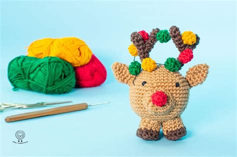 Rudolph Reindeer Crochet Christmas Ornament Free Pattern