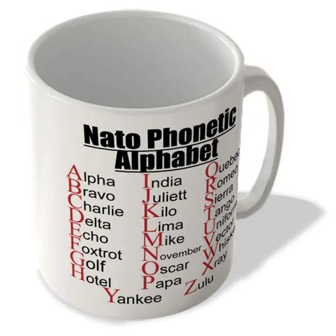 NATO PHONETIC ALPHABET - Alpha Bravo Charlie A to Z - Mug EUR 13,96 ...