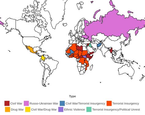 Não é só na Ucrânia mapa mostra países que estão em guerra em 2023