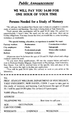 Milgram experiment - Simple English Wikipedia, the free encyclopedia