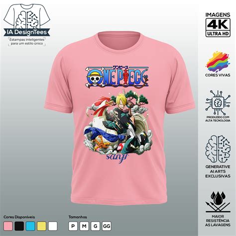 Camiseta Personalizada Anime One Piece Sanji Algodão Luxo Elo7